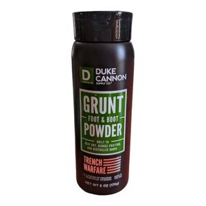 Duke Cannon Grunt Foot & Boot Powder 6 oz Menthol Eucalyptus Dry Sweat Summer